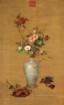  lang art - Lang shining flowers at noon old China ink Giuseppe Castiglione